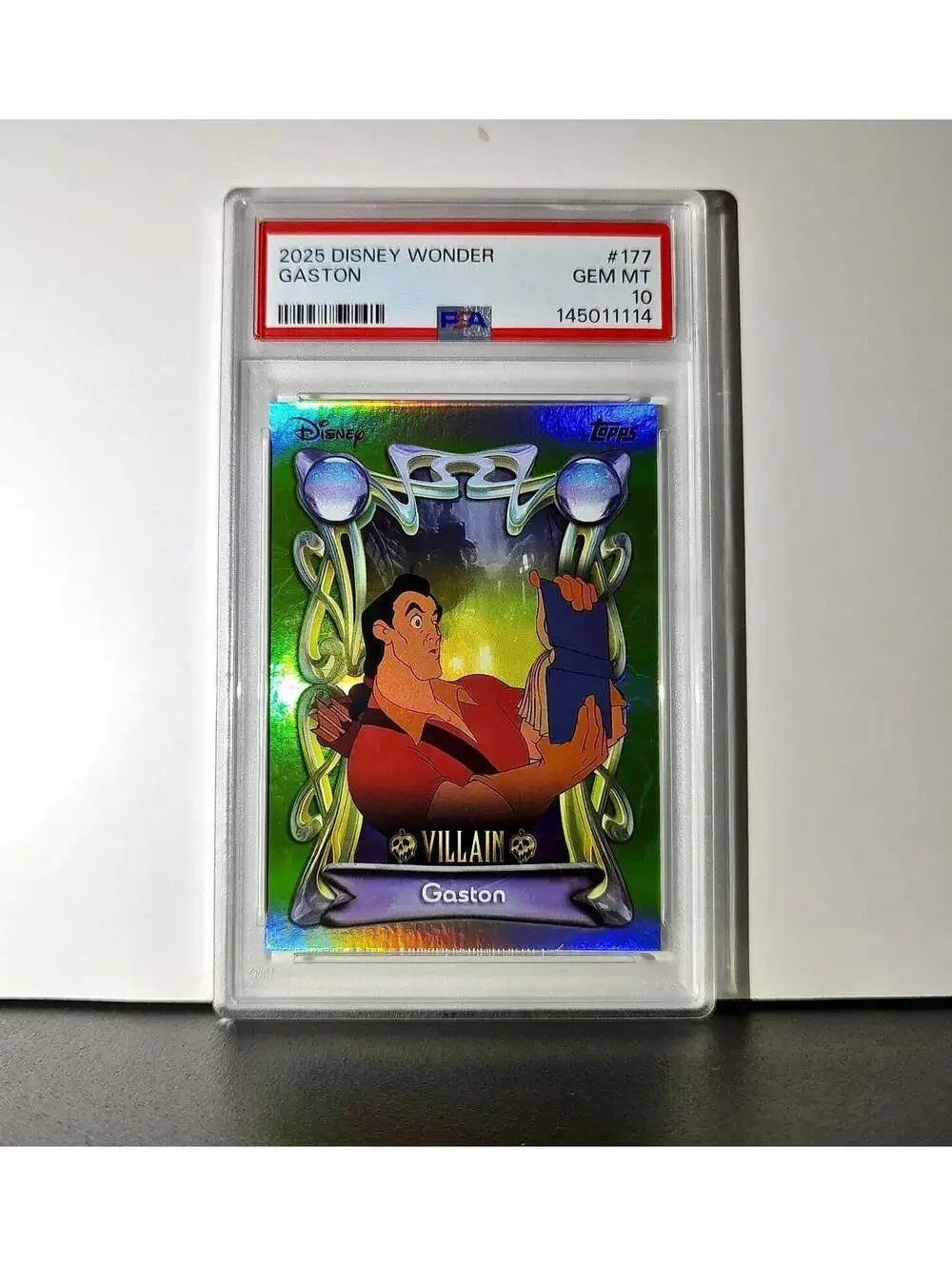 Gaston 2025 Topps Disney Wonder #177 Card Beauty and the Beast PSA 10